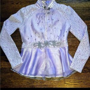 Purple Lace Embellished‎ Shirt